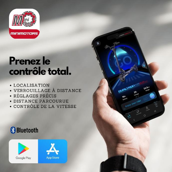 Dualtron Togo Limited Electric Scooter 60V Bluetooth application screen connected EY2