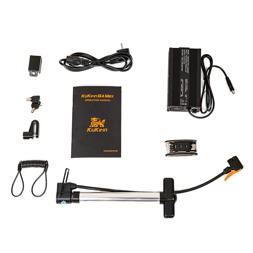 KuKirin G4 Max Electric Scooter main image Inflator Plug Charger User Manual