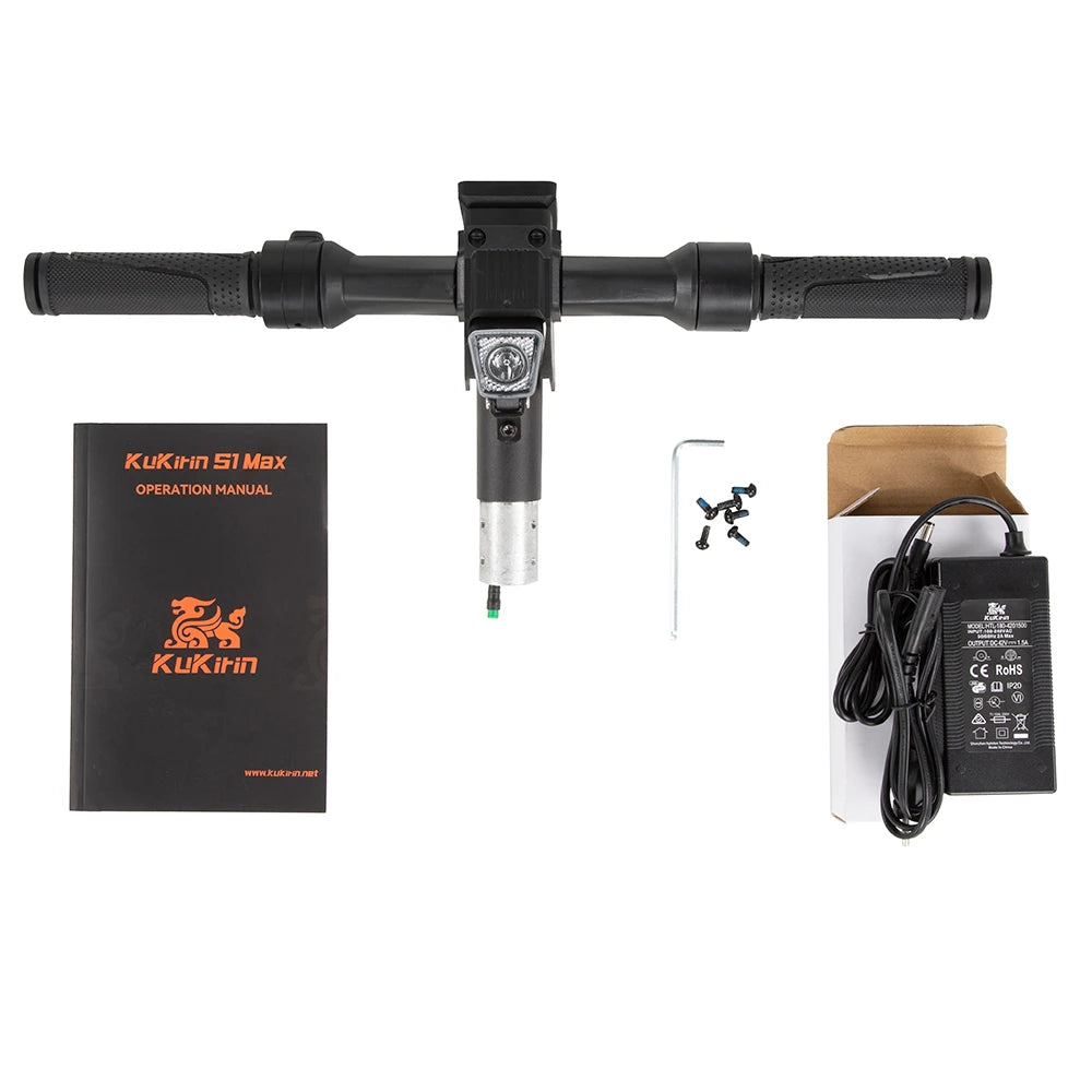 KuKirin S1 Max Electric Scooter handlebar box content charger user manual
