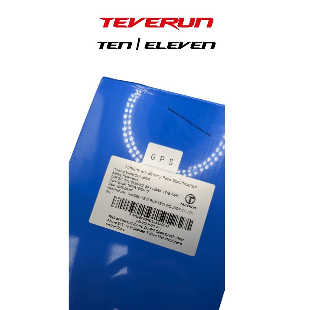 Battery 60V 26Ah Teverun Fighter 10, 11 2024, 2025 GPS