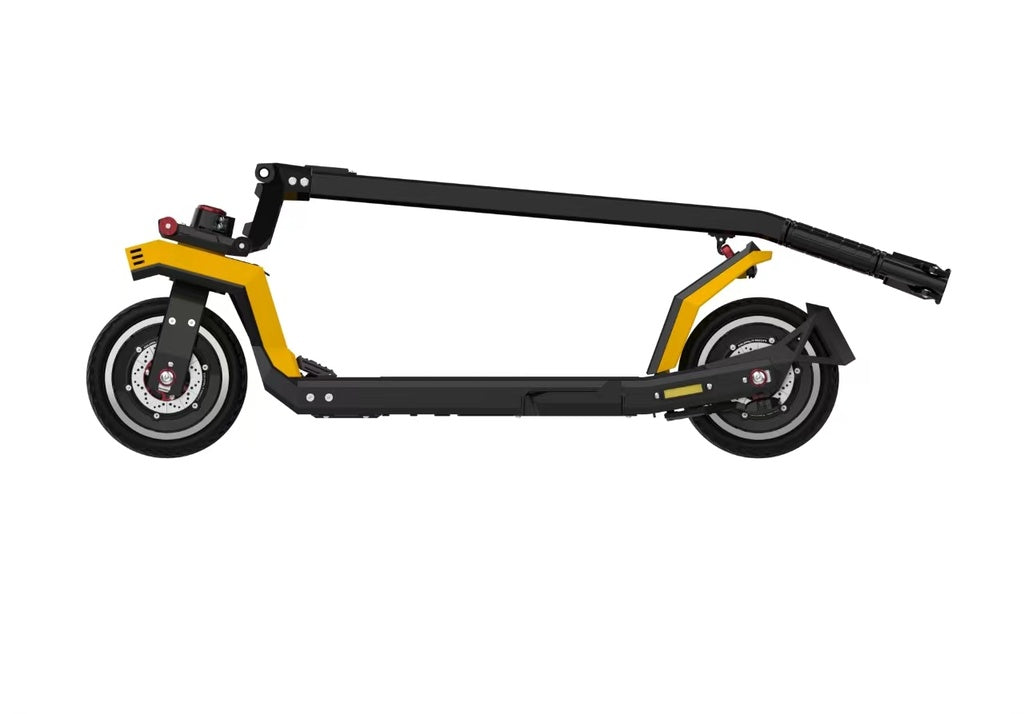 Dualtron Sonic Pro Electric Scooter yellow folded