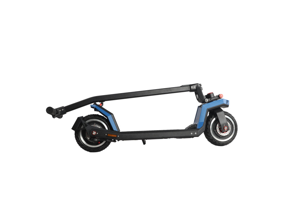 Dualtron Sonic Pro Electric Scooter blue folded