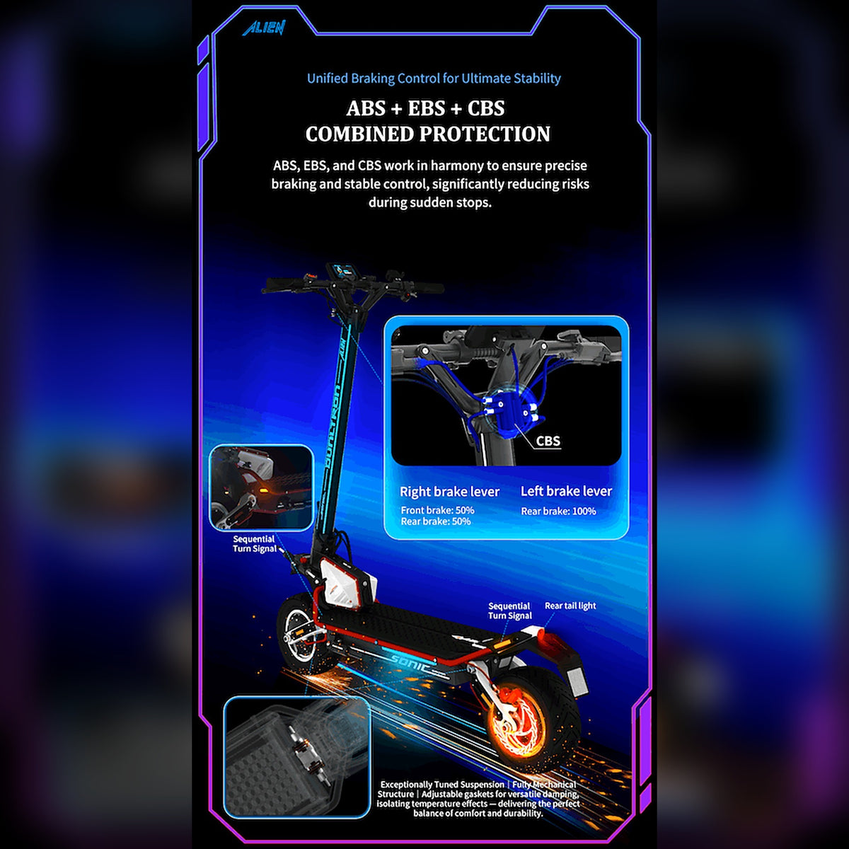 Dualtron Sonic Alien Electric Scooter
