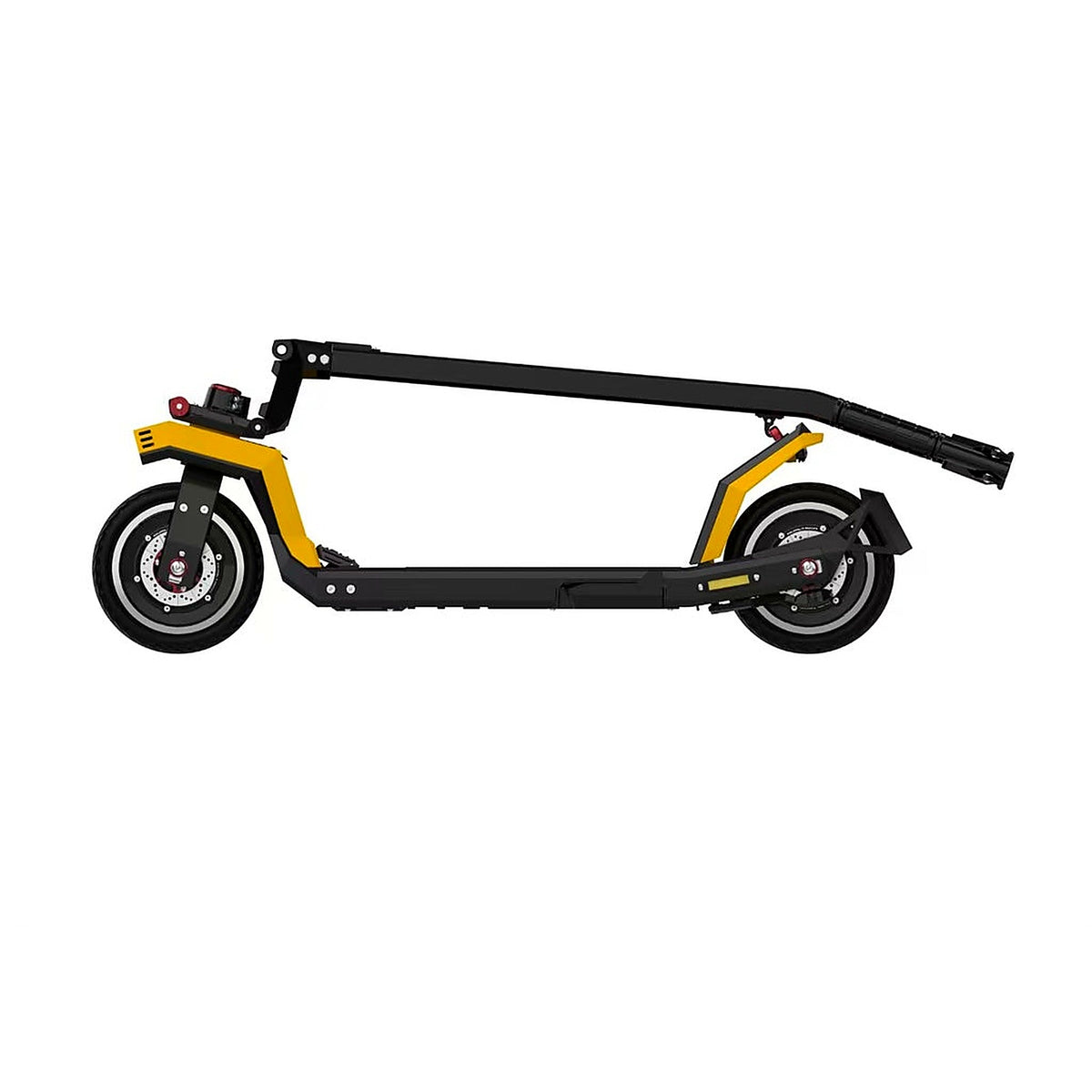Dualtron Sonic Pro Electric Scooter yellow folded