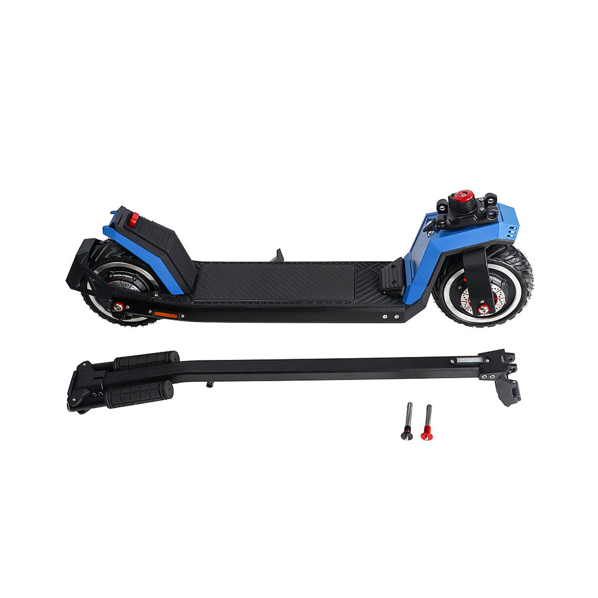 Dualtron Sonic Pro Electric Scooter blue disassembled