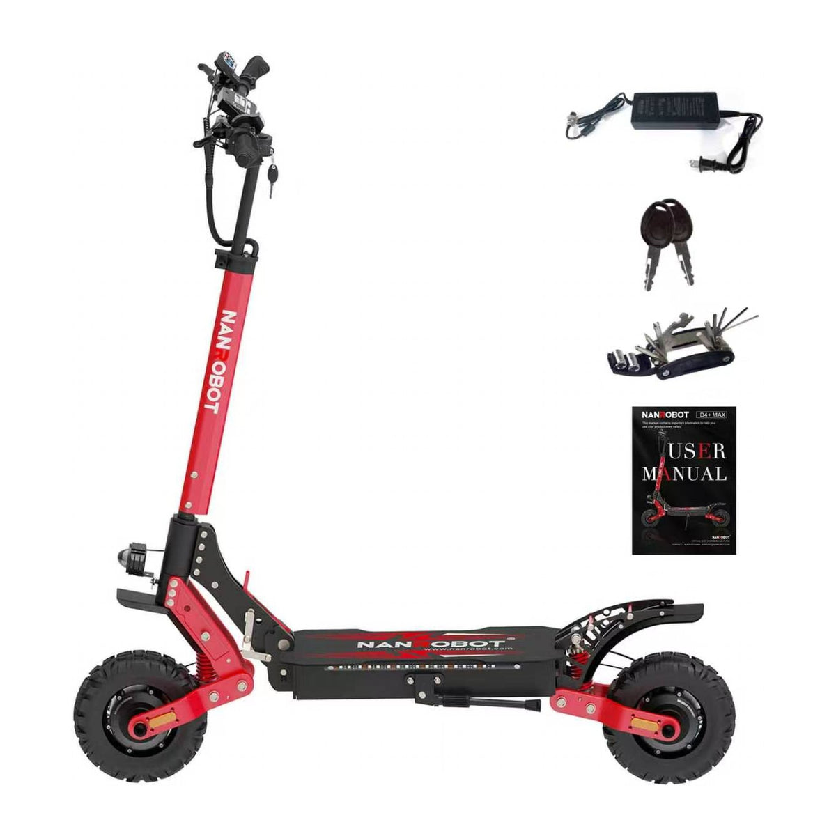 NANROBOT D4+MAX Red with accessories