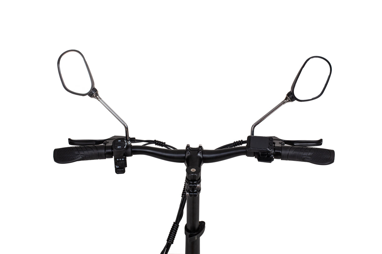 kukirin c1 pro electric scooter handlebar with mirrors on a white background