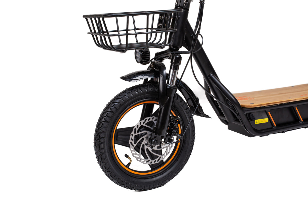 kukirin c1 pro electric scooter with a basket on a white background
