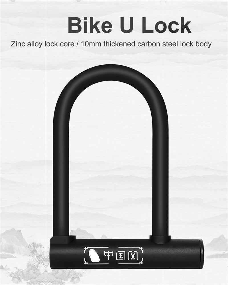 U-lock for bicycles, electric scooters, and motorcycles, 10mm thickened