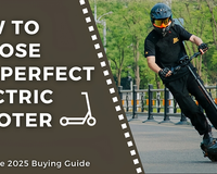 how to choose the pefect electric scooter, a rider on kukirin g2 master with helmet