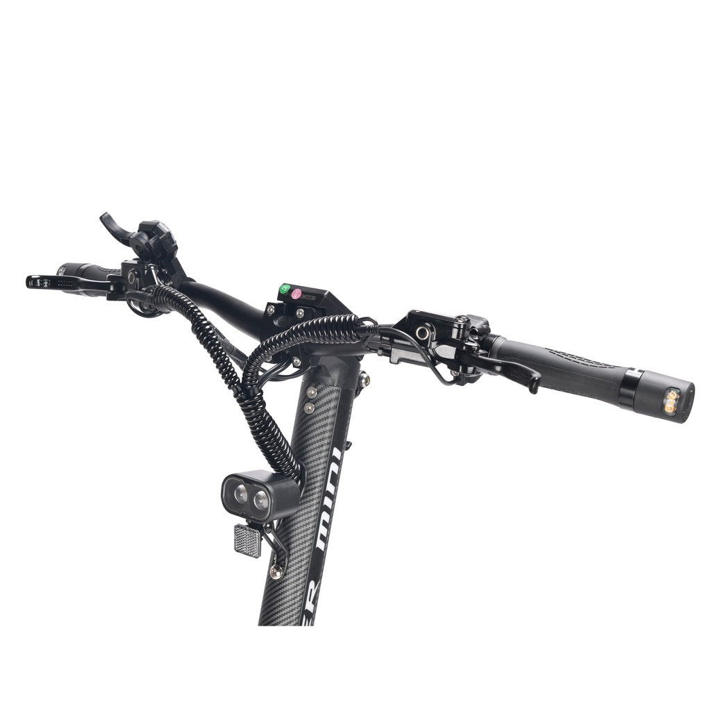 teverun fighter mini eco handlebar, screen, buttons, throttle, nfc, tft, headlight, blinkers, turn signals